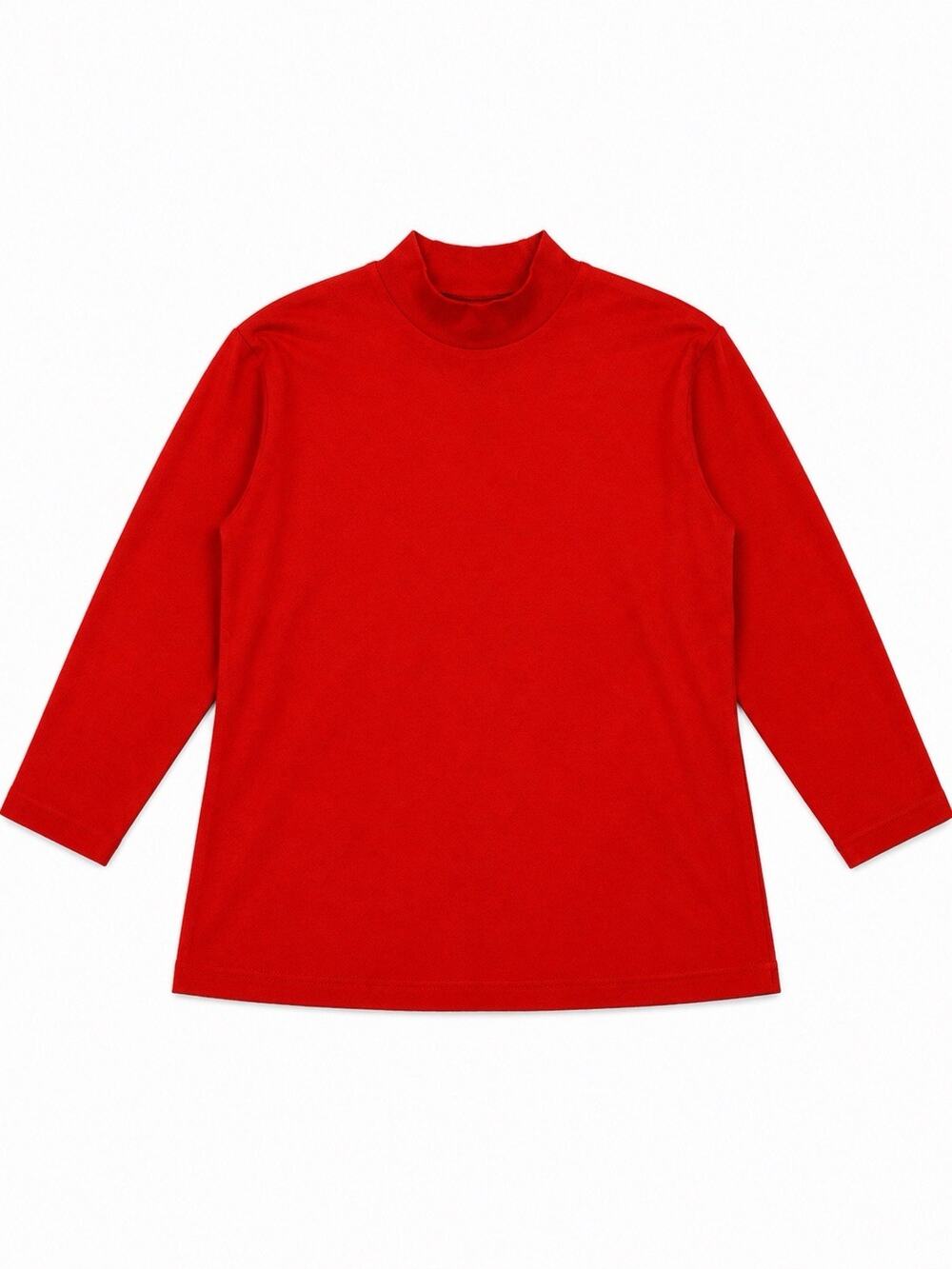 Vintage LINKS Women’s Small Red Mock Neck Long Sleeve Top Made in USA